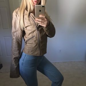 Maurices Faux Leather Moto Jacket Coat Medium